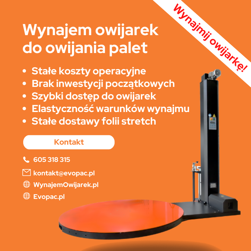 Wynajem owijarek do owijania palet