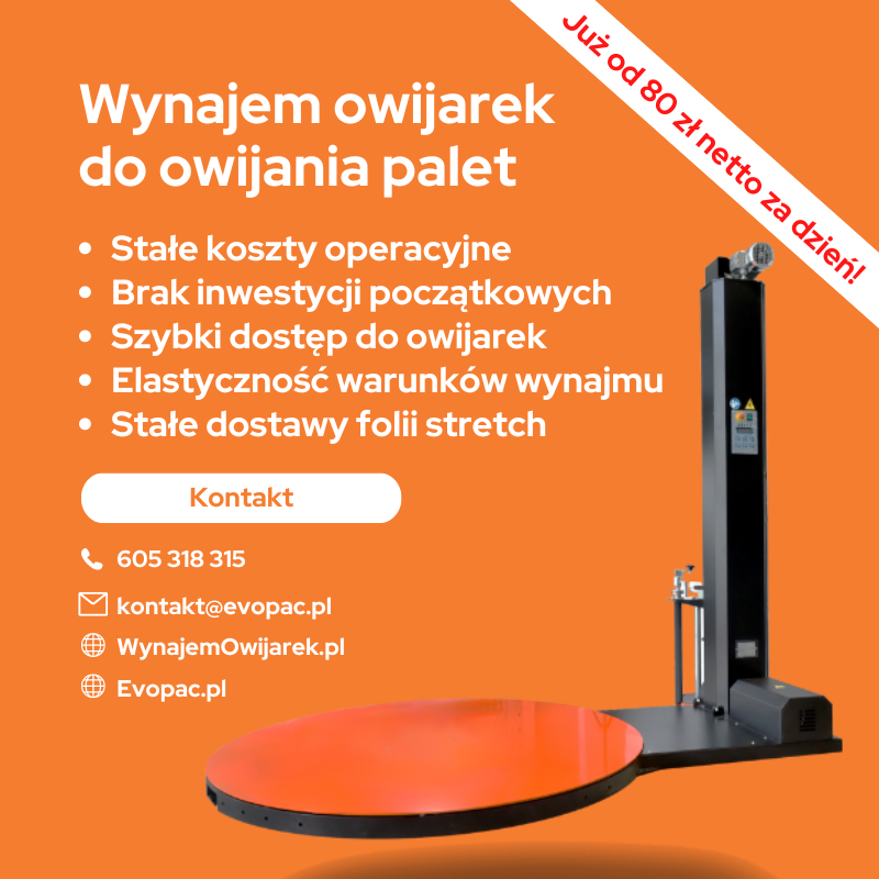 Wynajem owijarki do palet już od 80 zł netto za dzień!