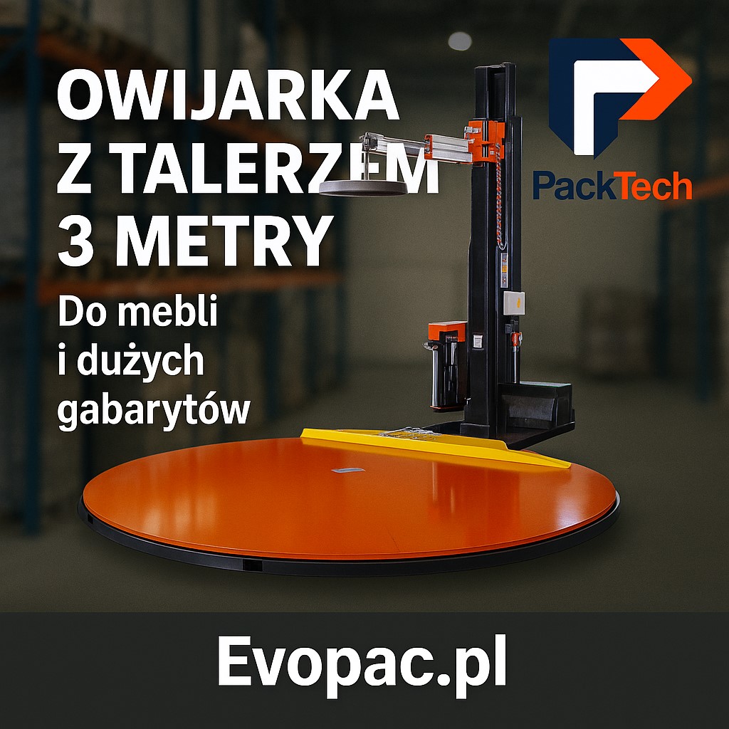 owijarka z dużym talerzem 3 metry